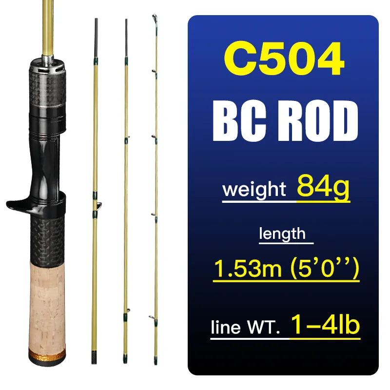 SeaSir Carbon Fiber Spinning Baitcasting Fishing Rod