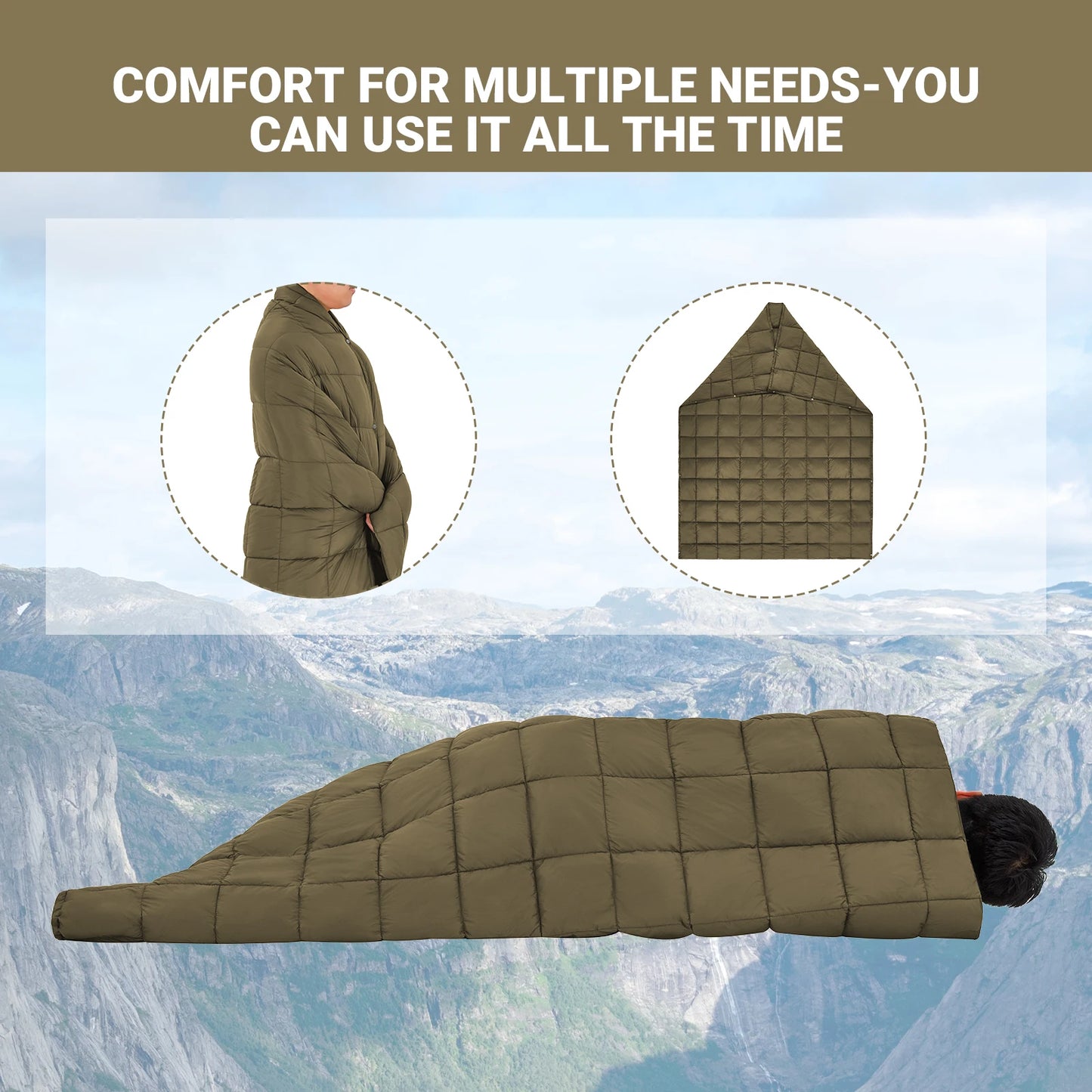 KingCamp Foldable Outdoor Blanket With Buckles For Camping