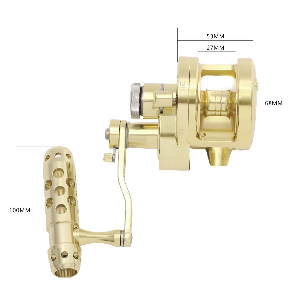 Channelmay Trolling Reel 2 Speed Lever Drag CNC Machined