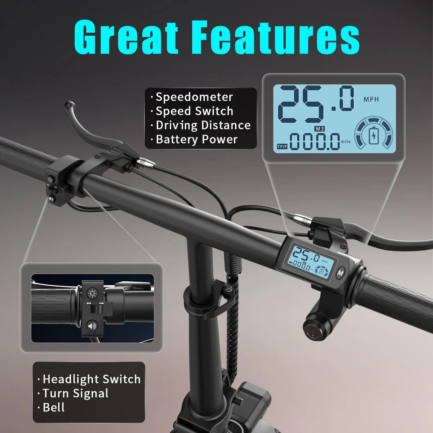 Foldable Folding Electric Scooter With Trunk 500W Motor