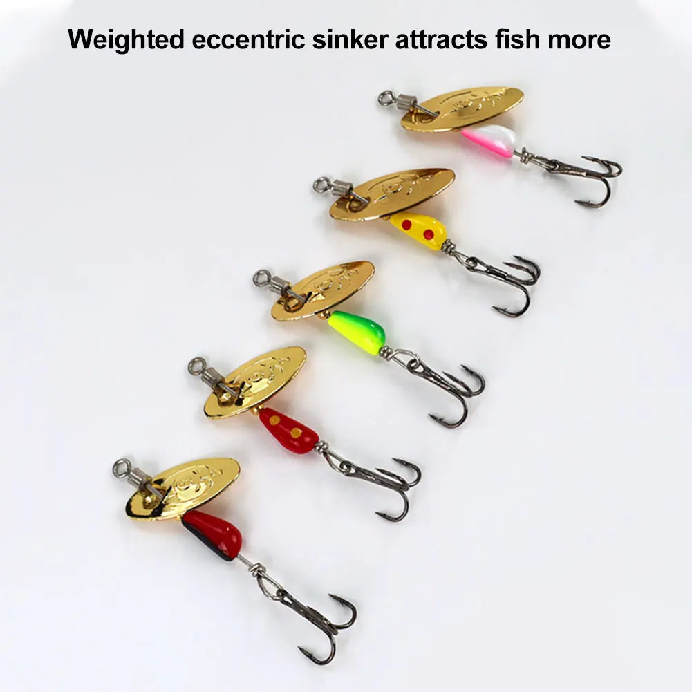 Metal Spinner Spoon Fishing Lures Pack For Carp Bass Pesca