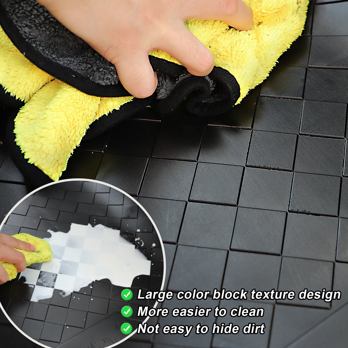 Roykaw Golf Cart Floor Mat Full Coverage For Club Car
