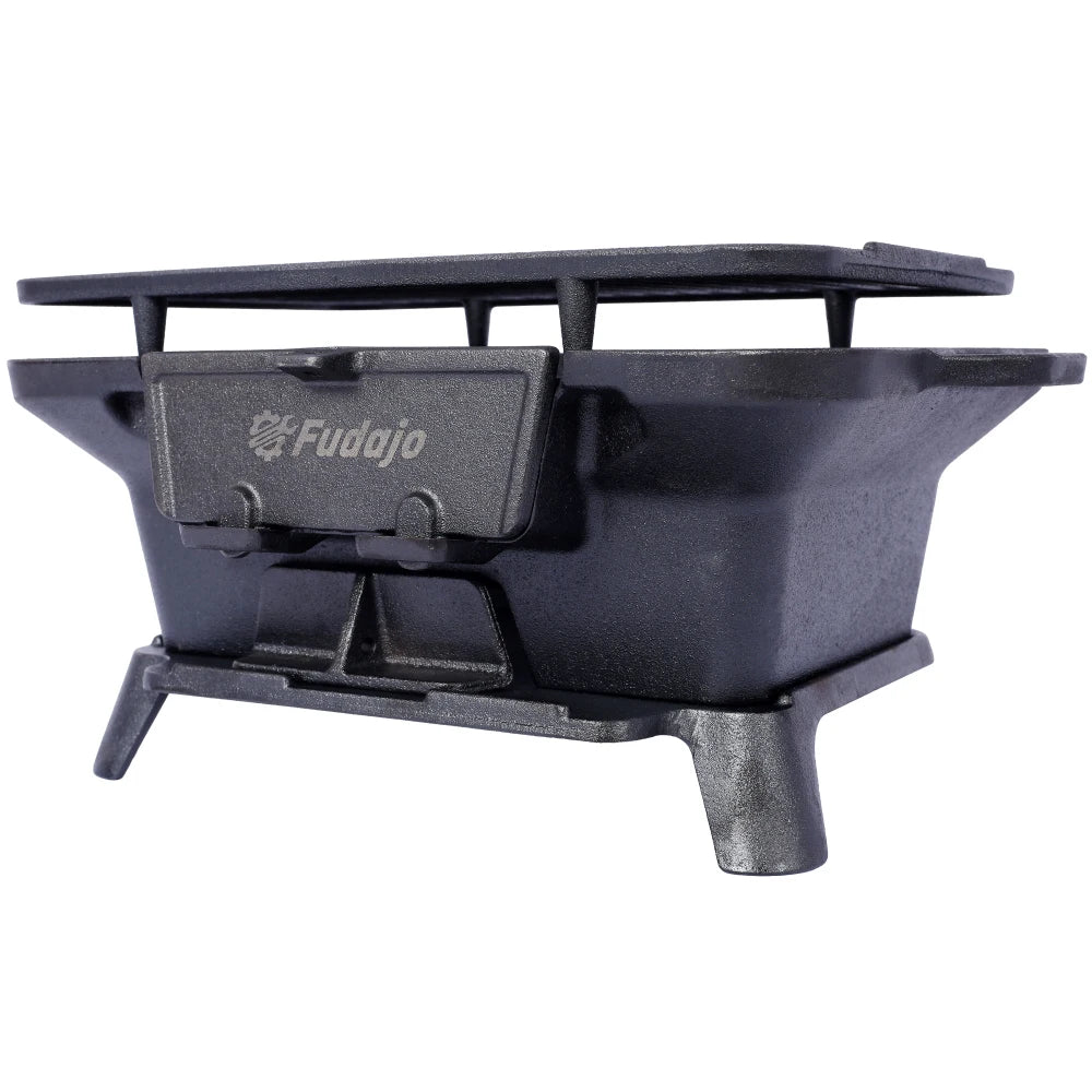 Portable Oval Cast Iron Enameled Grill