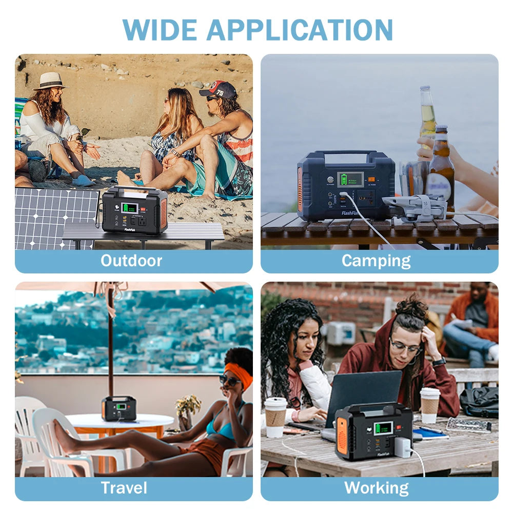 Flashfish Portable Power Station Solar Generator Camping
