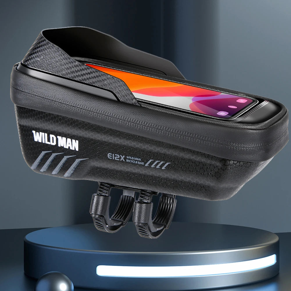 Waterproof Bike Handlebar Phone Bag Touchscreen Sun Visor