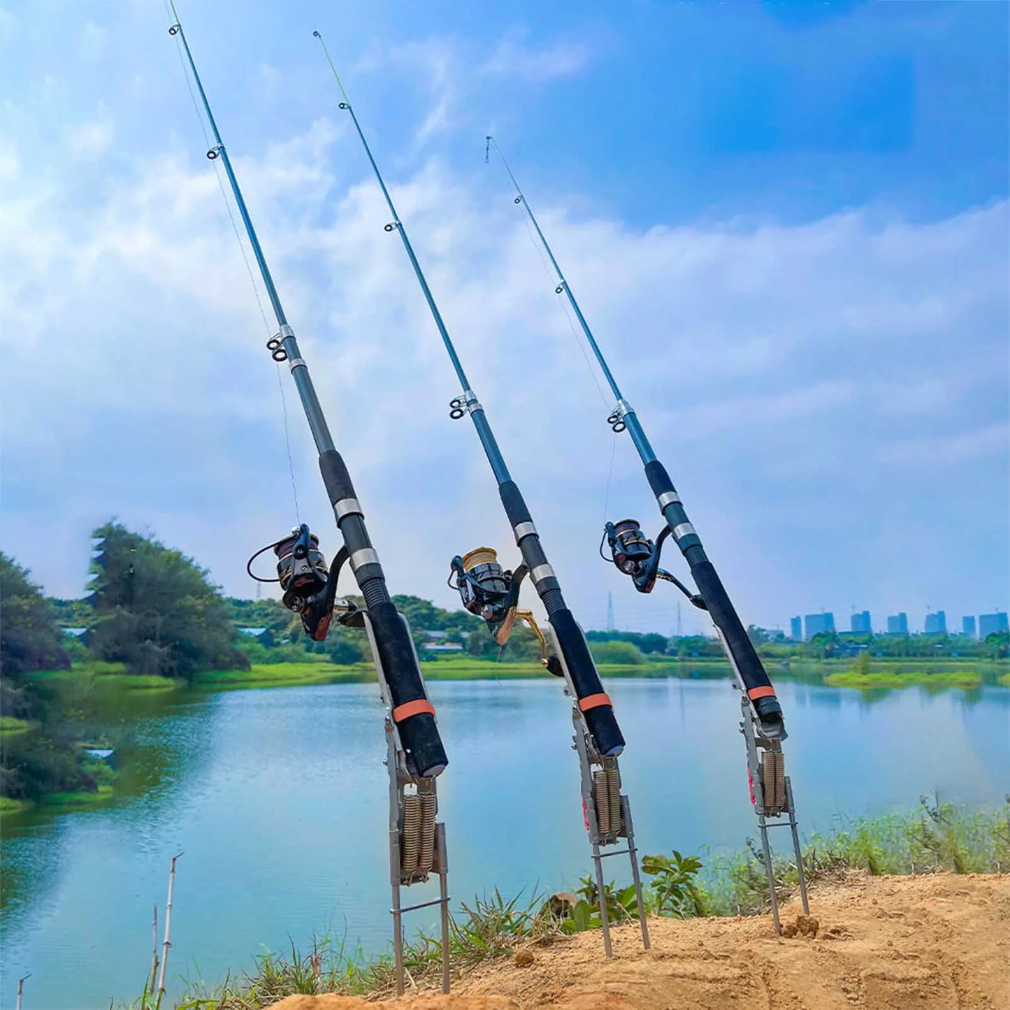 Stainless Steel Automatic Spring Rod Holder