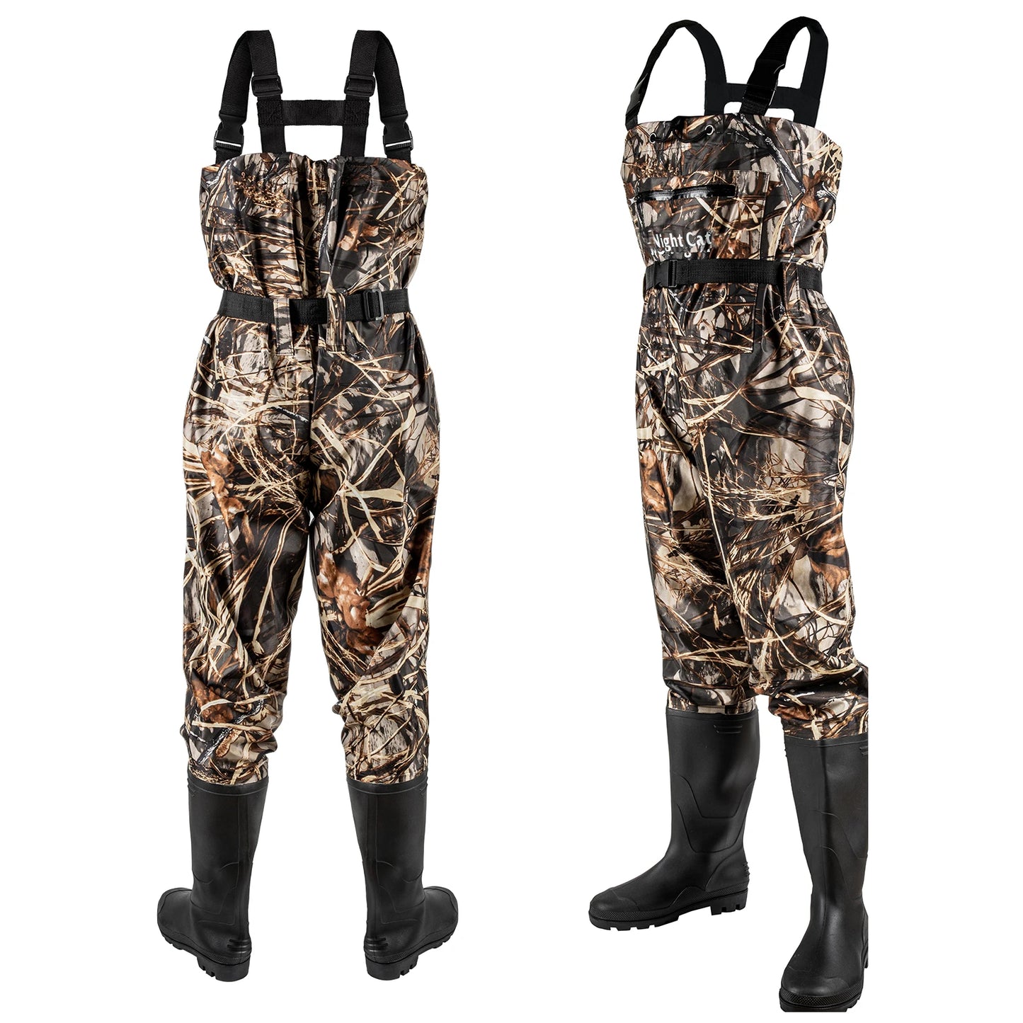 Mens Waterproof Chest Waders With Built In Boots Nylon PVC