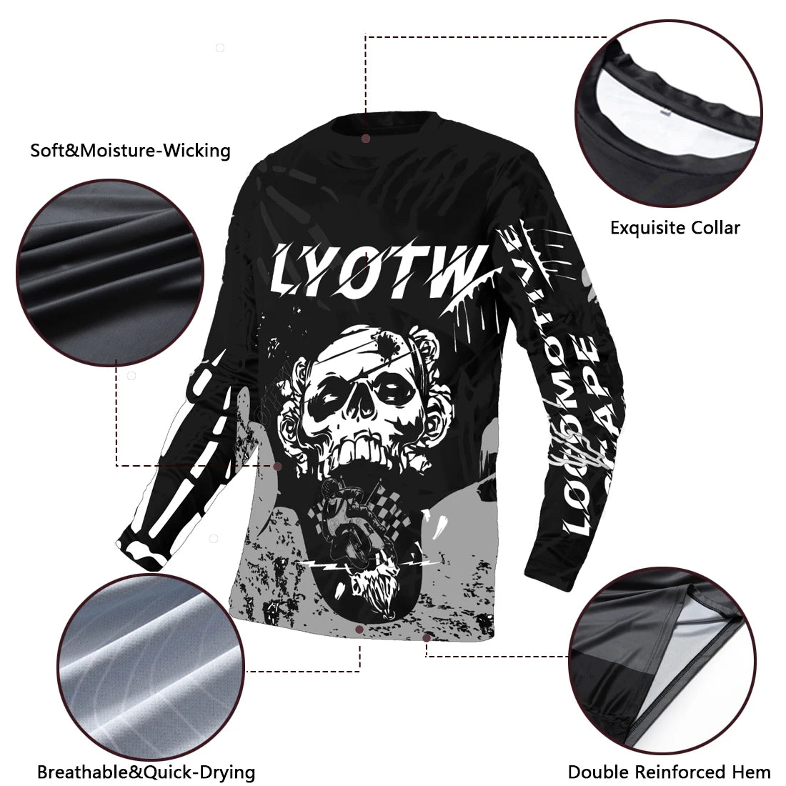 CN Guangdong Motorcycle Wicking Long Sleeve Jersey