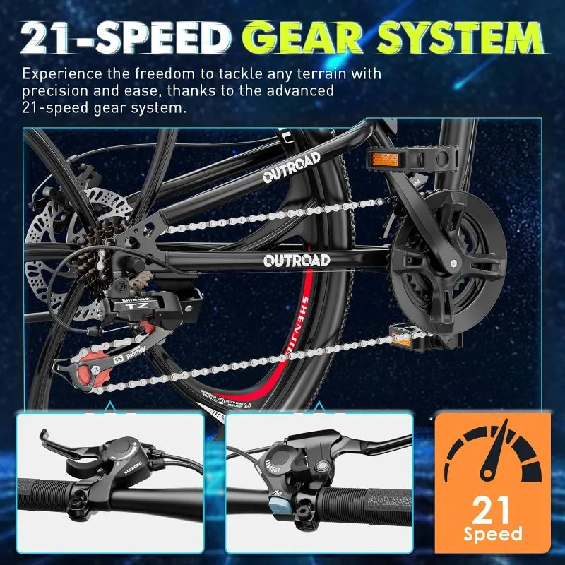 YTYINF Full Suspension Mountain Bike Dual Disc Brakes