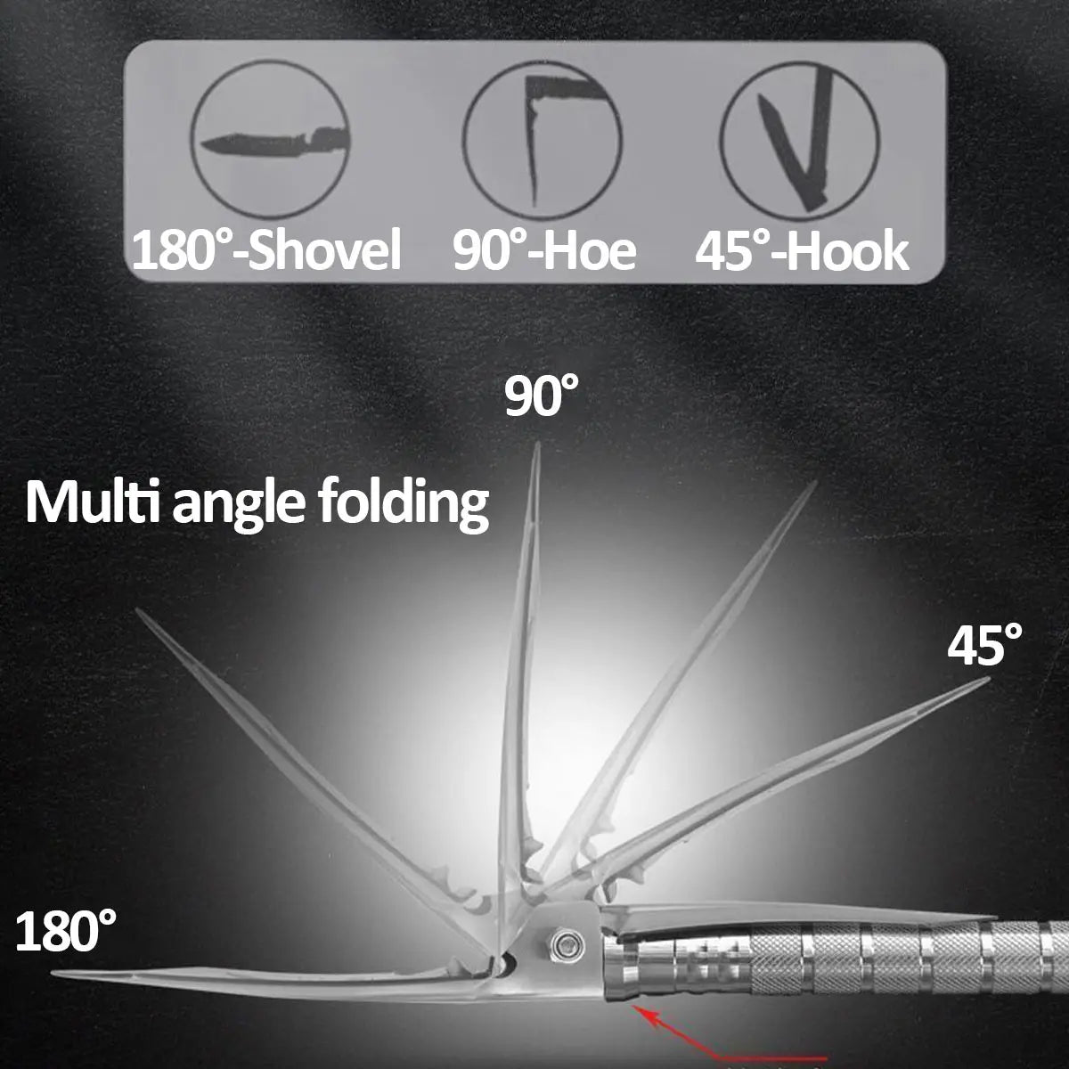 Skywolfeye Detachable Foldable Military Survival Shovel