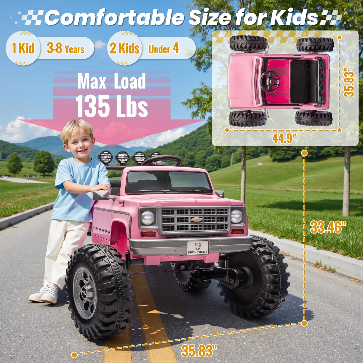 Joyracere Licensed Chevrolet Cheyenne Ride On Truck 24V