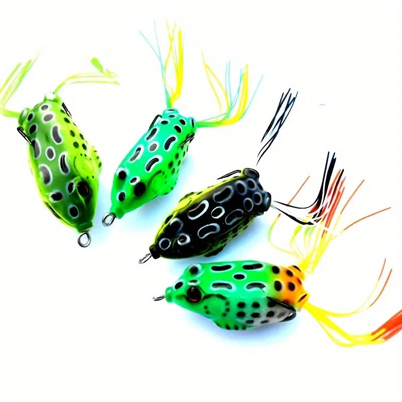 Realistic Frog Fishing Lures With Sharp Hooks And Box