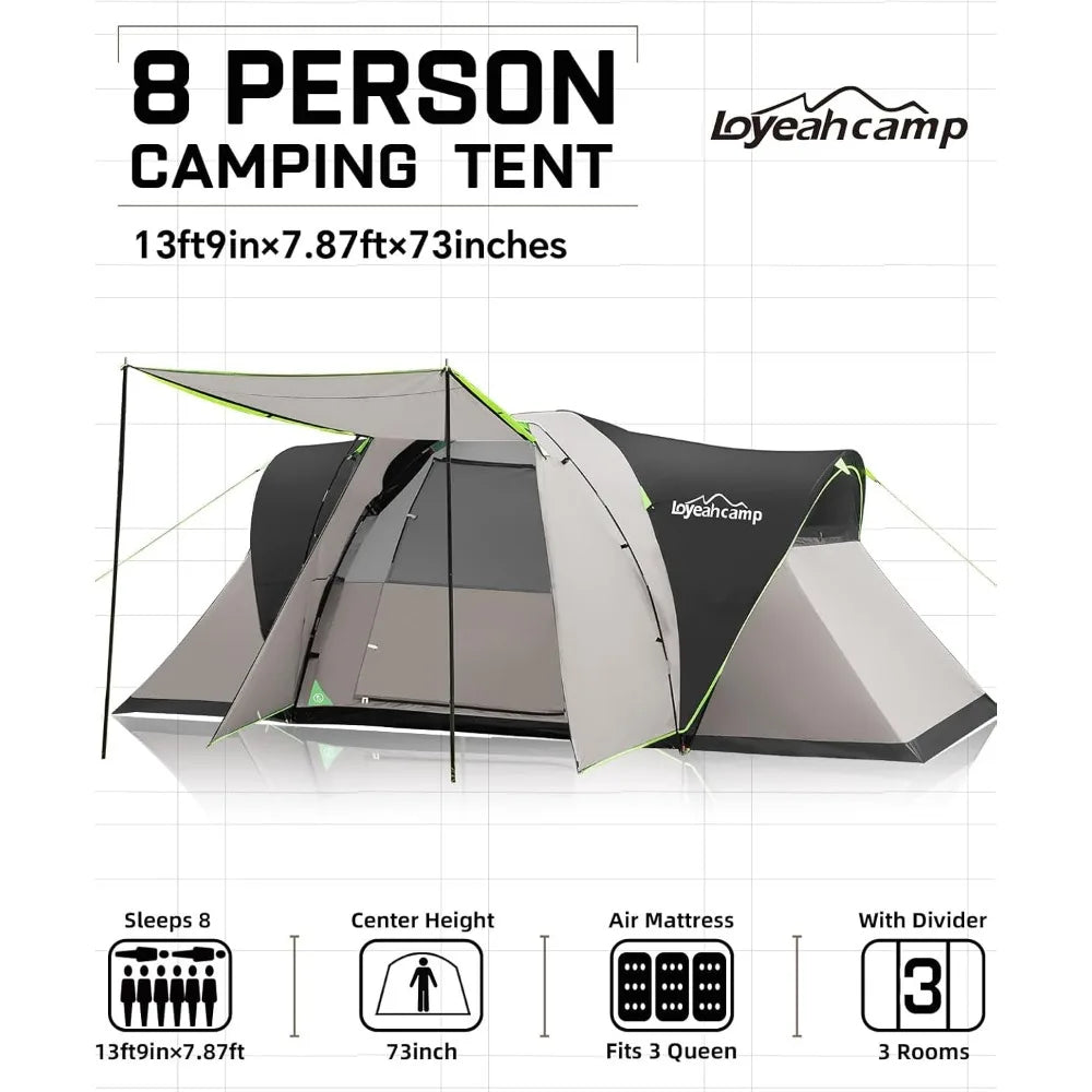 Pro Gear Sporting Goods Dome Tent With 3 Rooms Waterproof