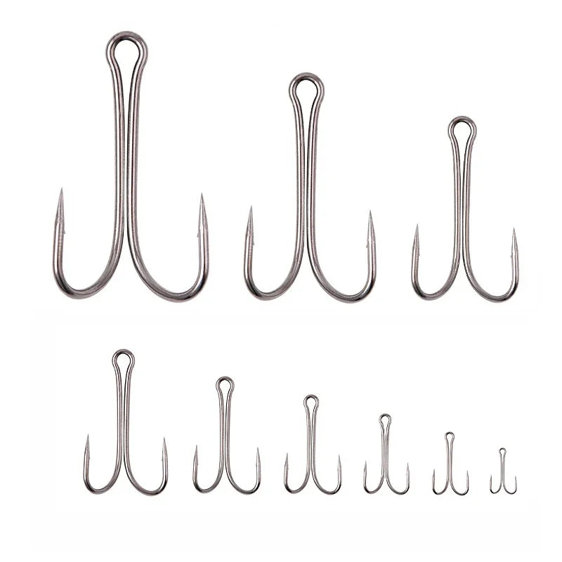 Fishing Long Shank Double Hook Barbed Weedless Jig Hooks