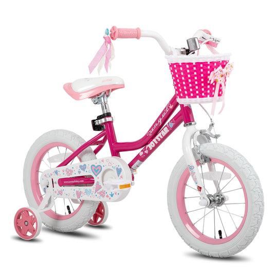Joystar Girls Bike With Basket And Training Wheels