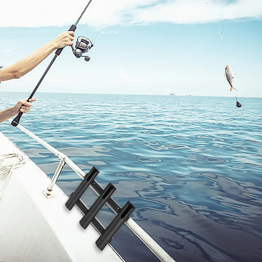 Shunmaii Wall Mount Fishing Rod Holder Bracket 3 Tubes