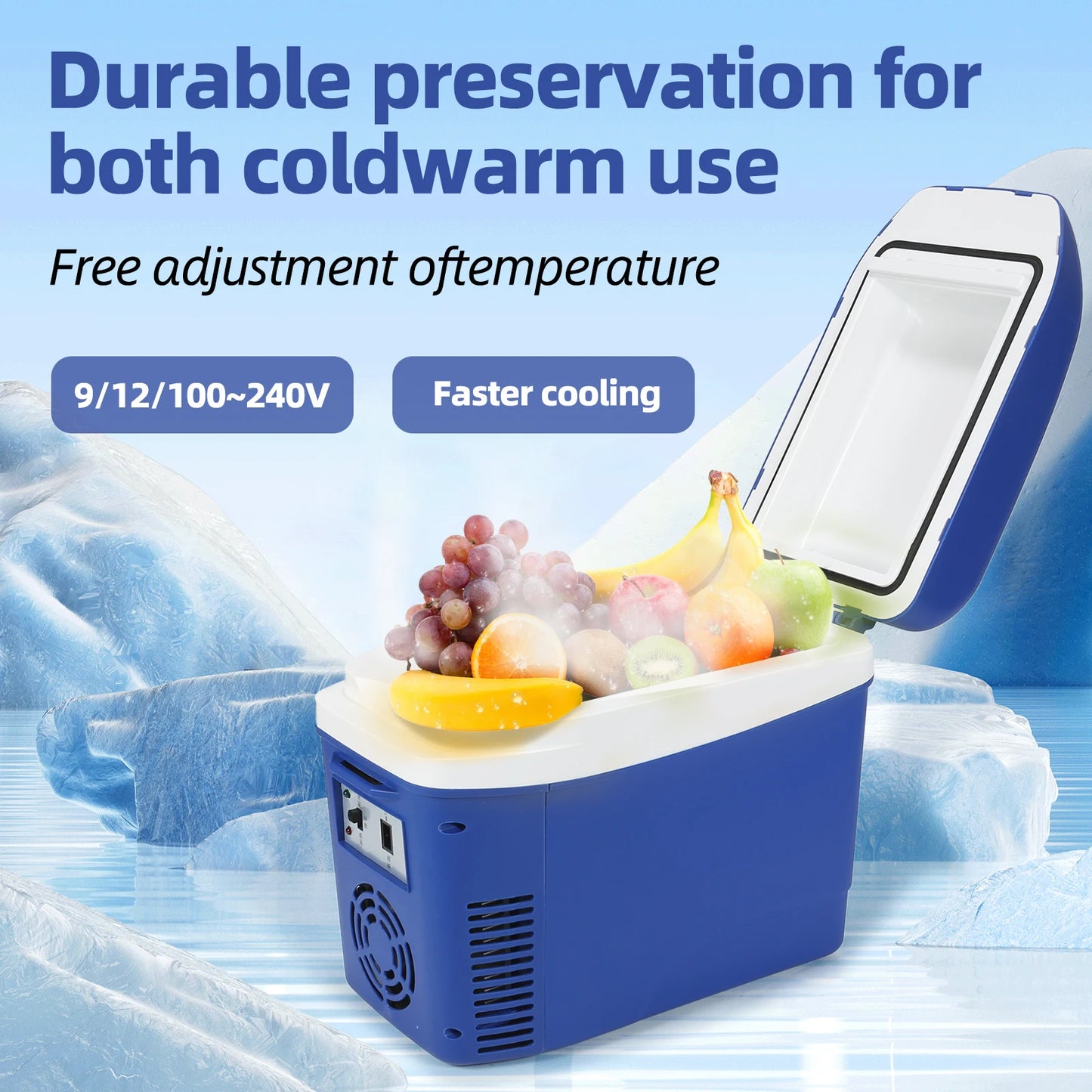 IceBlue Camping Portable Mini Fridge Dual Use Car Home
