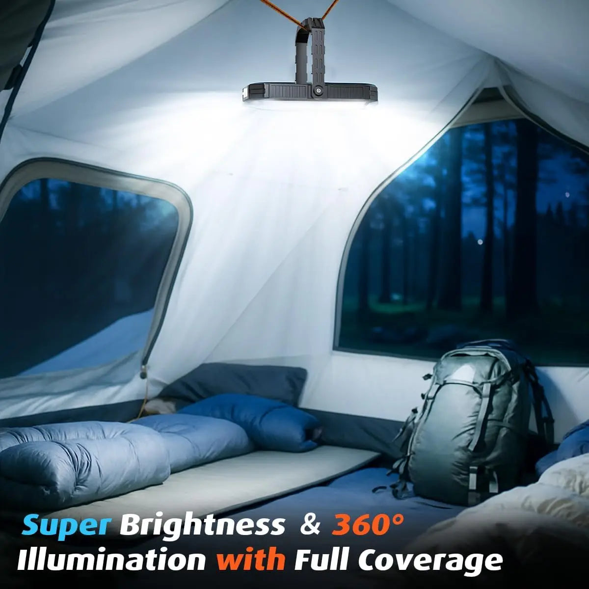 Rechargeable LED Camping Lantern With LCD