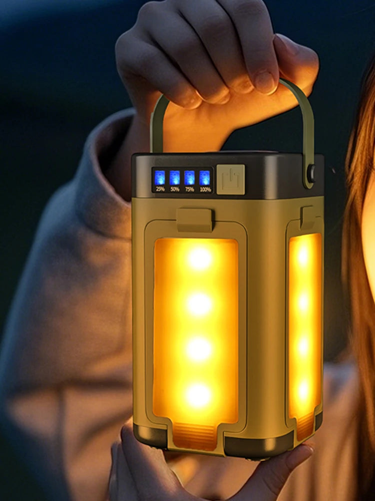 Alloet Foldable Solar Rechargeable Camping Lantern Battery