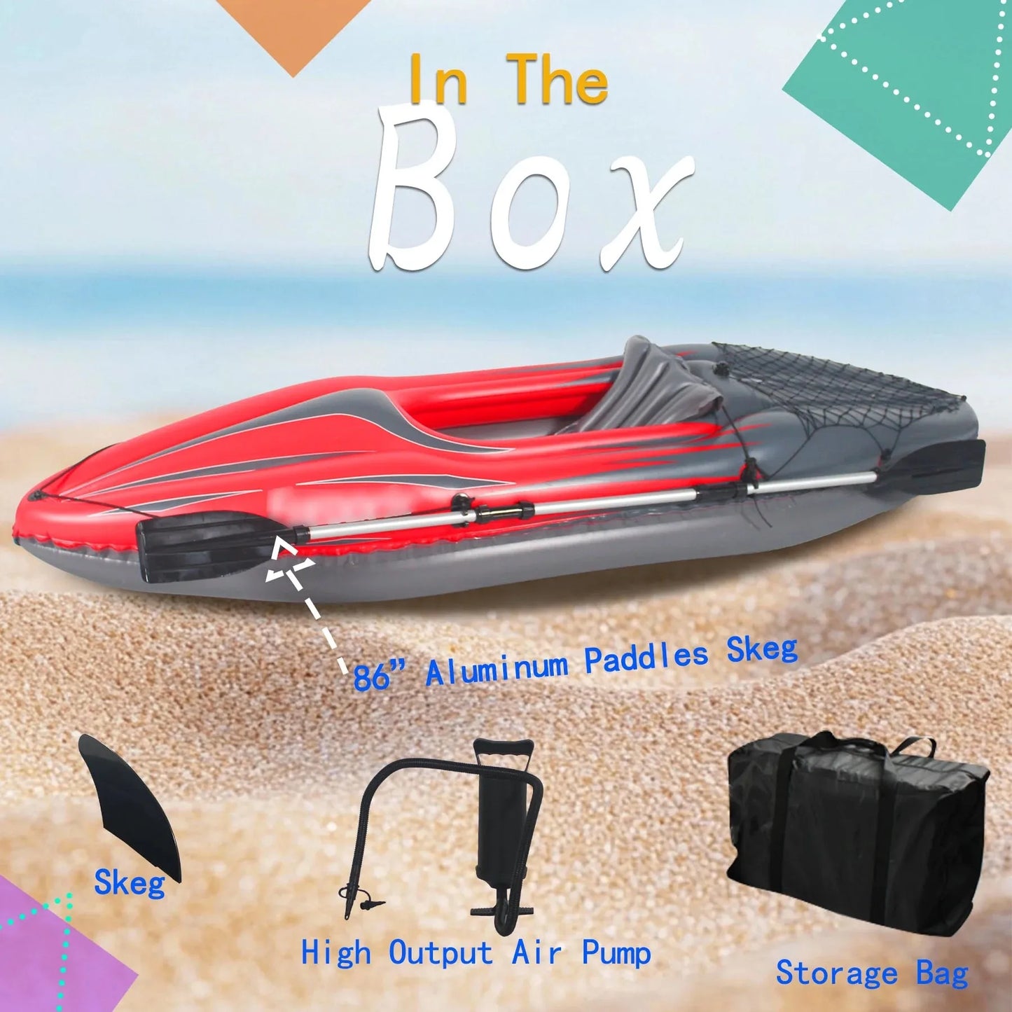 HHSJZWCY Kayak Inflatable One Person Fishing Boat For Lakes