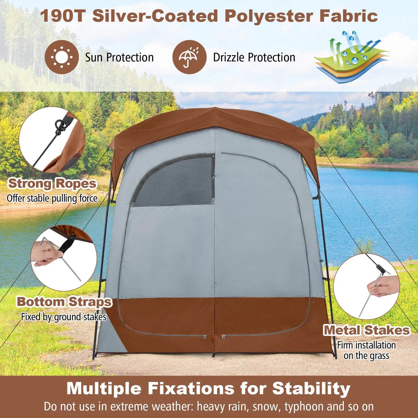 Pro Gear Sporting Goods Shower Tent Privacy Shelter Toilet