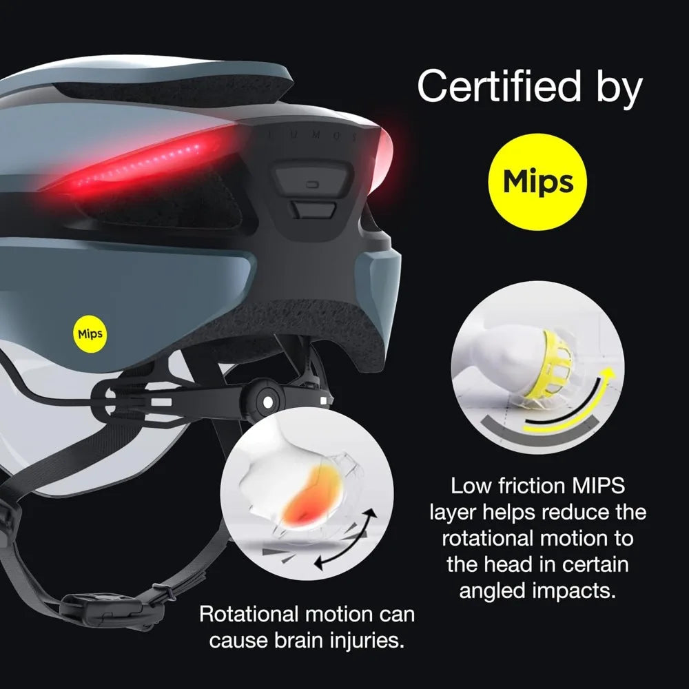 Smart Bike Helmet With LED Lights And App