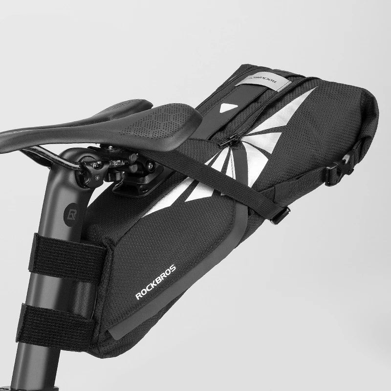 ROCKBROS Waterproof Reflective Foldable Saddle Bike Tail Bag