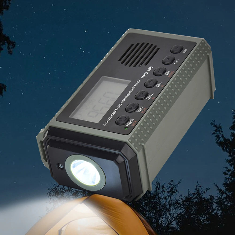 Emergency Radio Solar Hand Crank NOAA Weather Survival