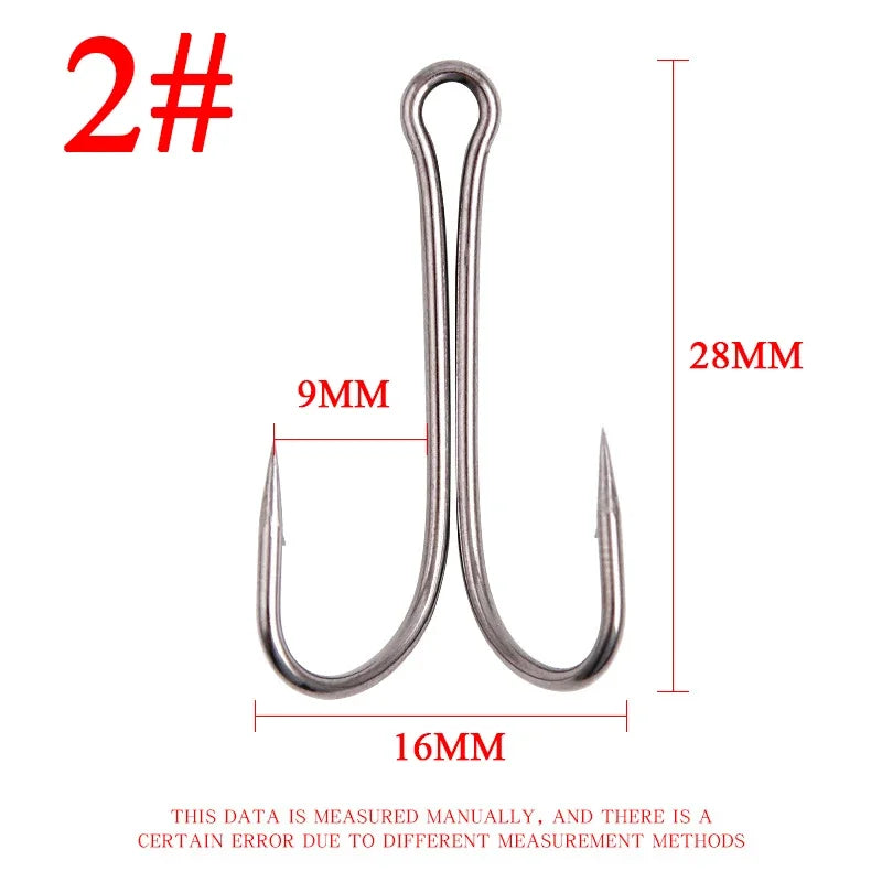 Fishing Long Shank Double Hook Barbed Weedless Jig Hooks