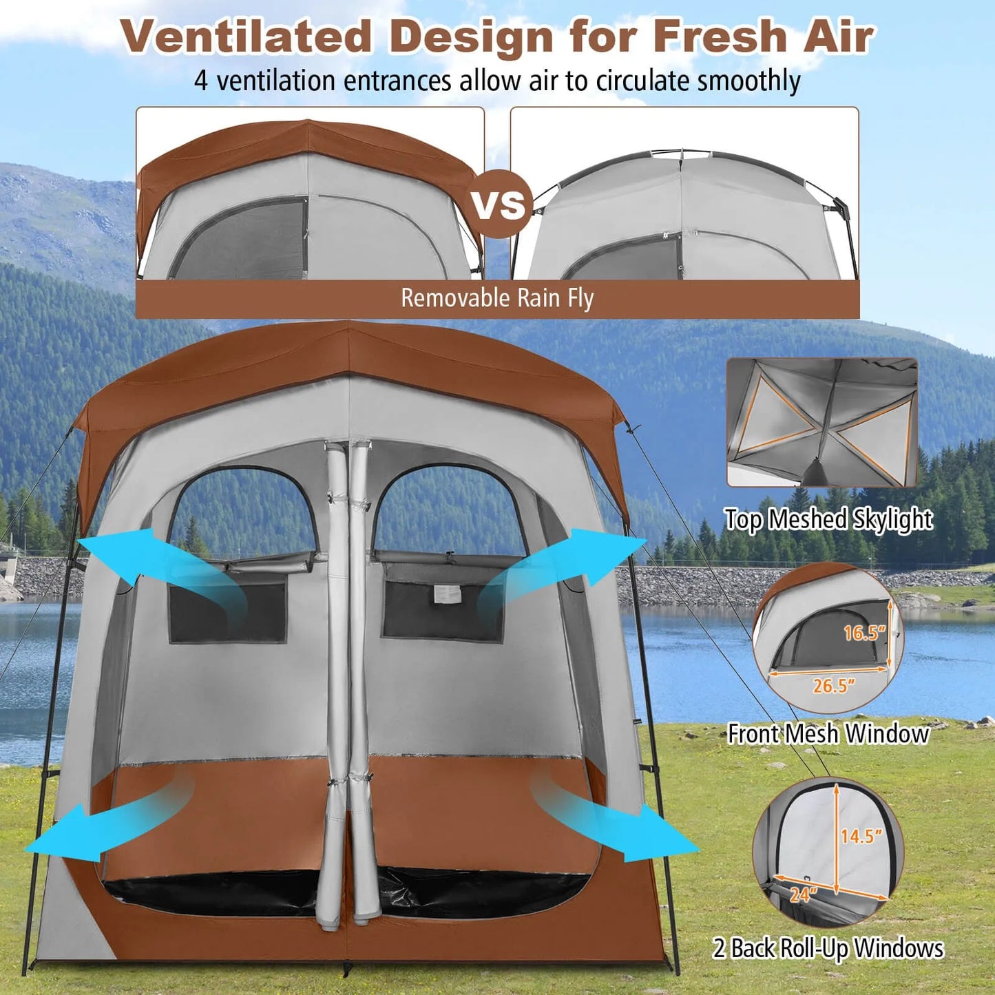 Pro Gear Sporting Goods Shower Tent Privacy Shelter Toilet