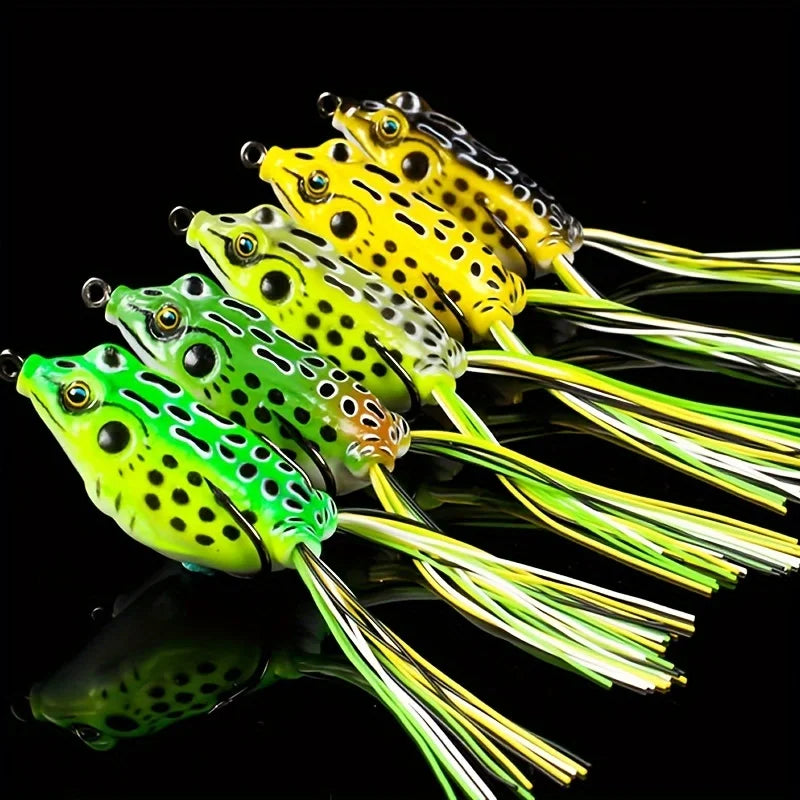 Realistic Frog Fishing Lures With Sharp Hooks And Box