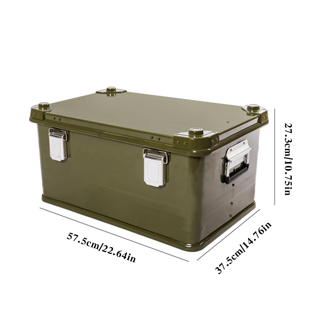 Hard Aluminum Alloy Camping Storage Case Trunk Organizer