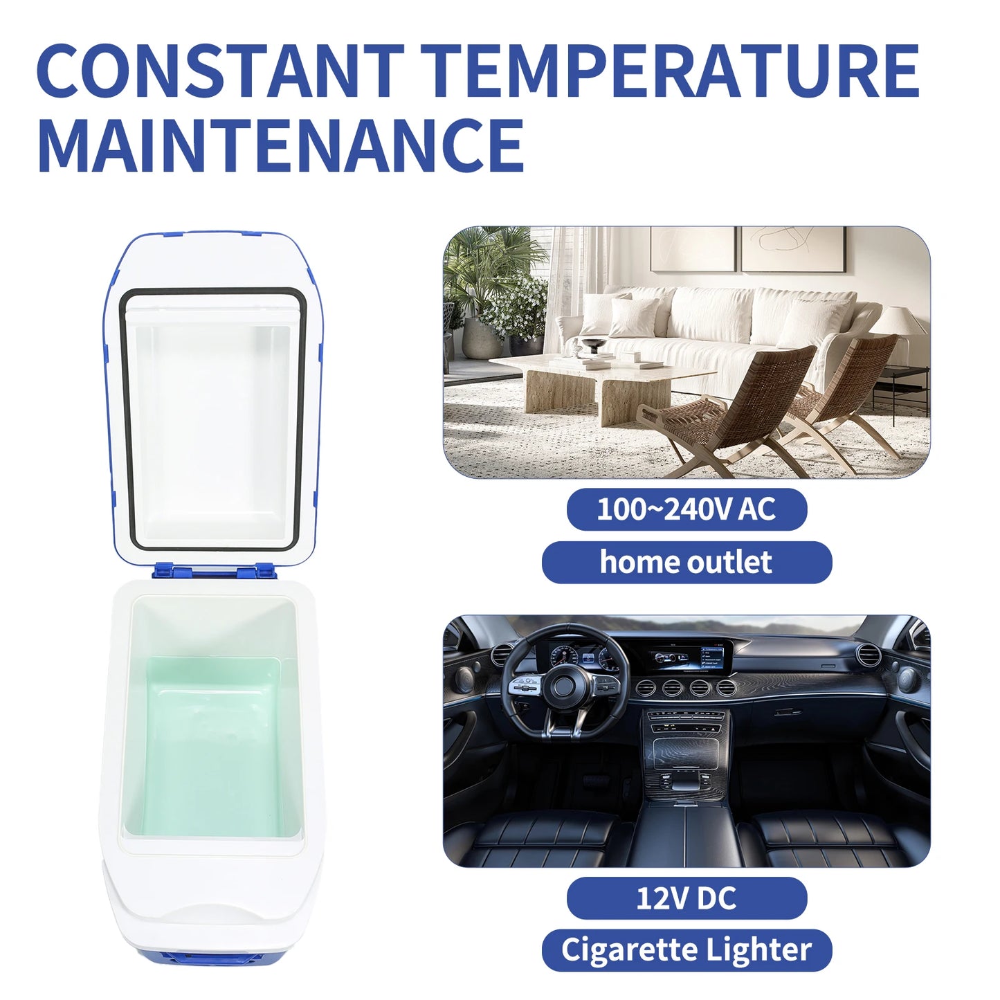 IceBlue Camping Portable Mini Fridge Dual Use Car Home