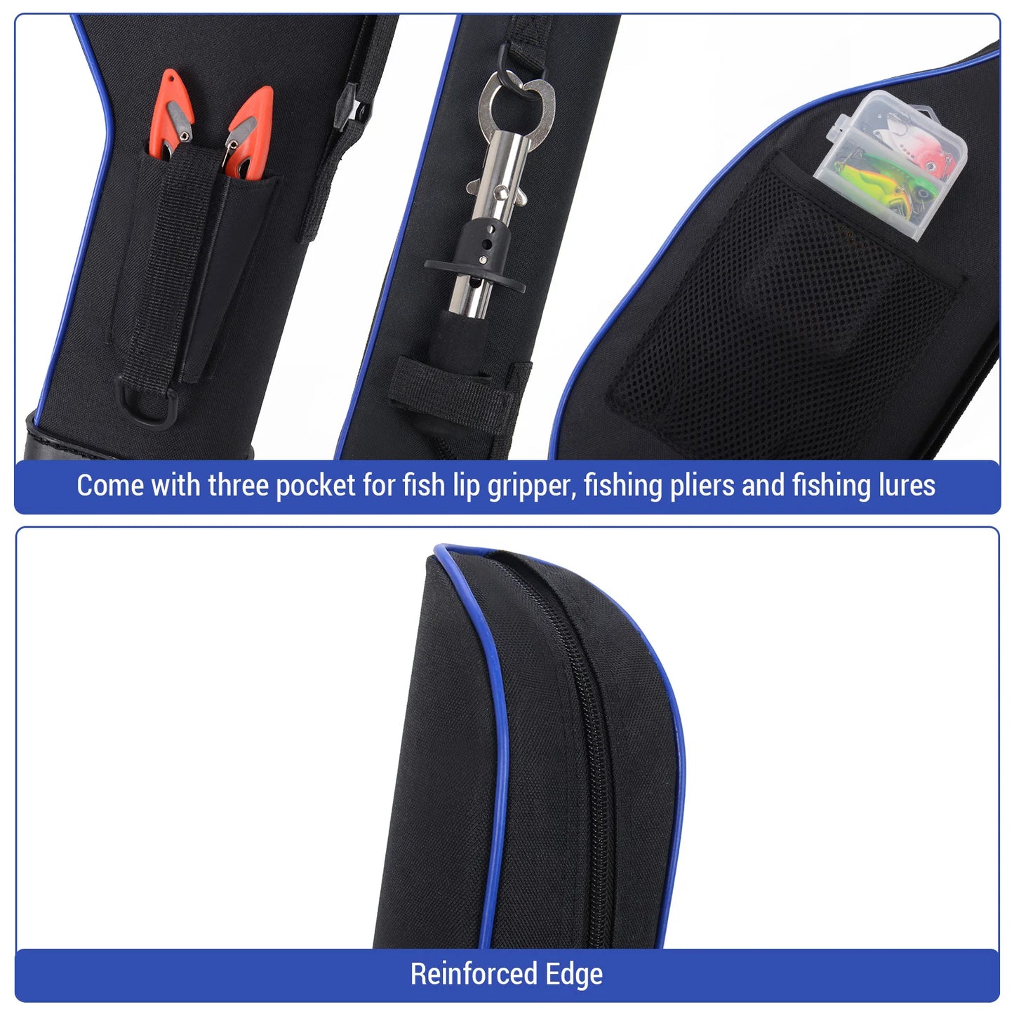 LIXADA Waterproof Fishing Rod Protective Hard Shell Case