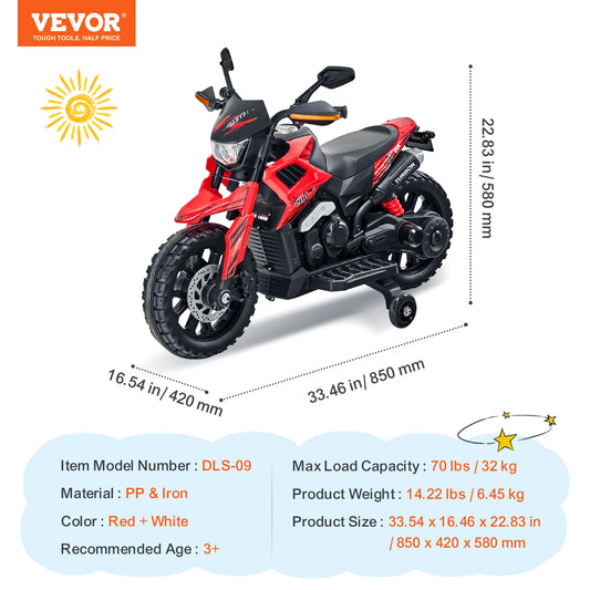 SucceBuy Kids Ride On Electric Motorcycle With Bluetooth