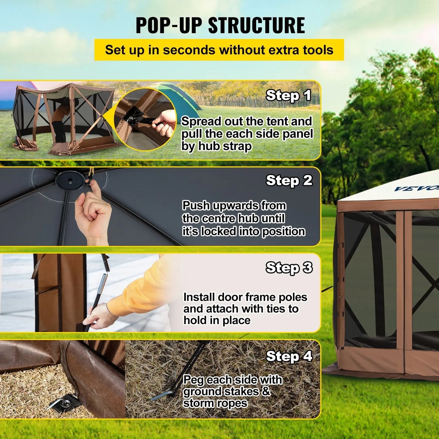 Pro Gear Sporting Goods Waterproof Screen Shelter Canopy