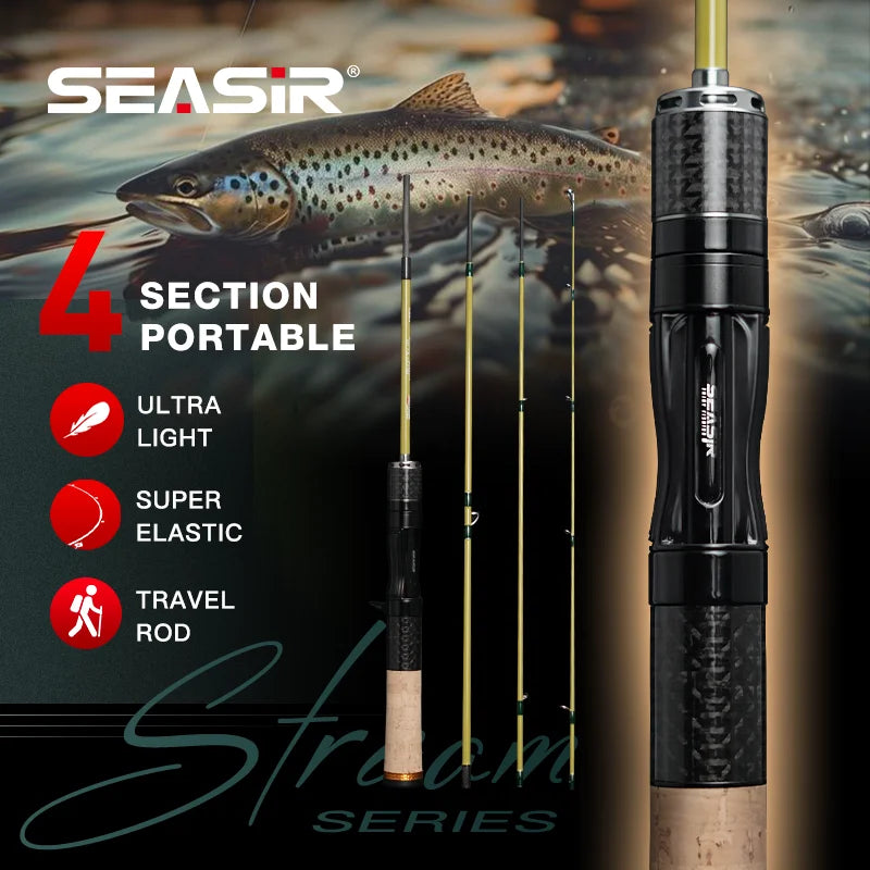 SeaSir Carbon Fiber Spinning Baitcasting Fishing Rod