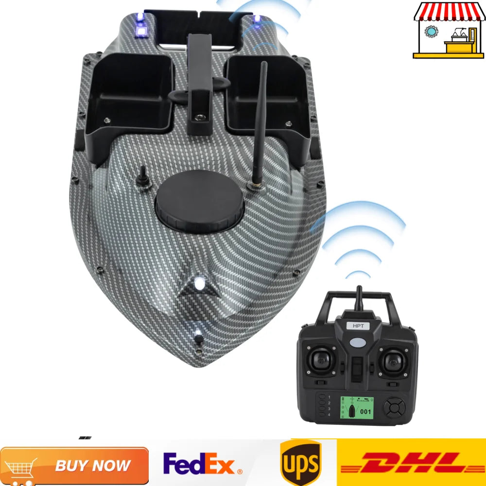 Rechargeable GPS Fishing Bait Boat With Two