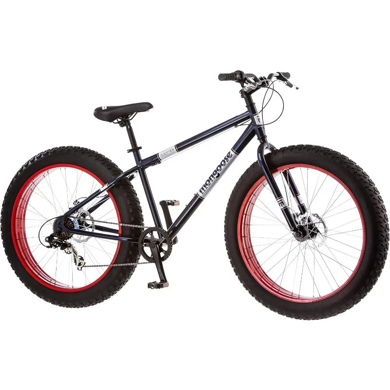 YTYIN Fat Tire Mountain Bike Steel 7 Speed Dual Disc