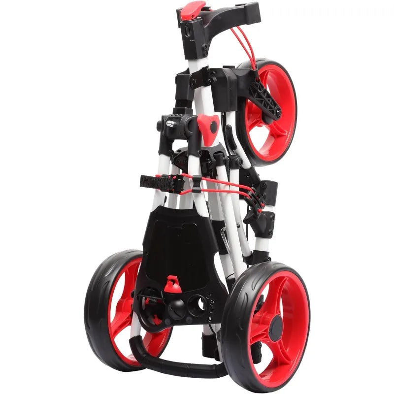 YTYIN Golf Push Cart 3 Wheel With 360 Front Wheel Folding