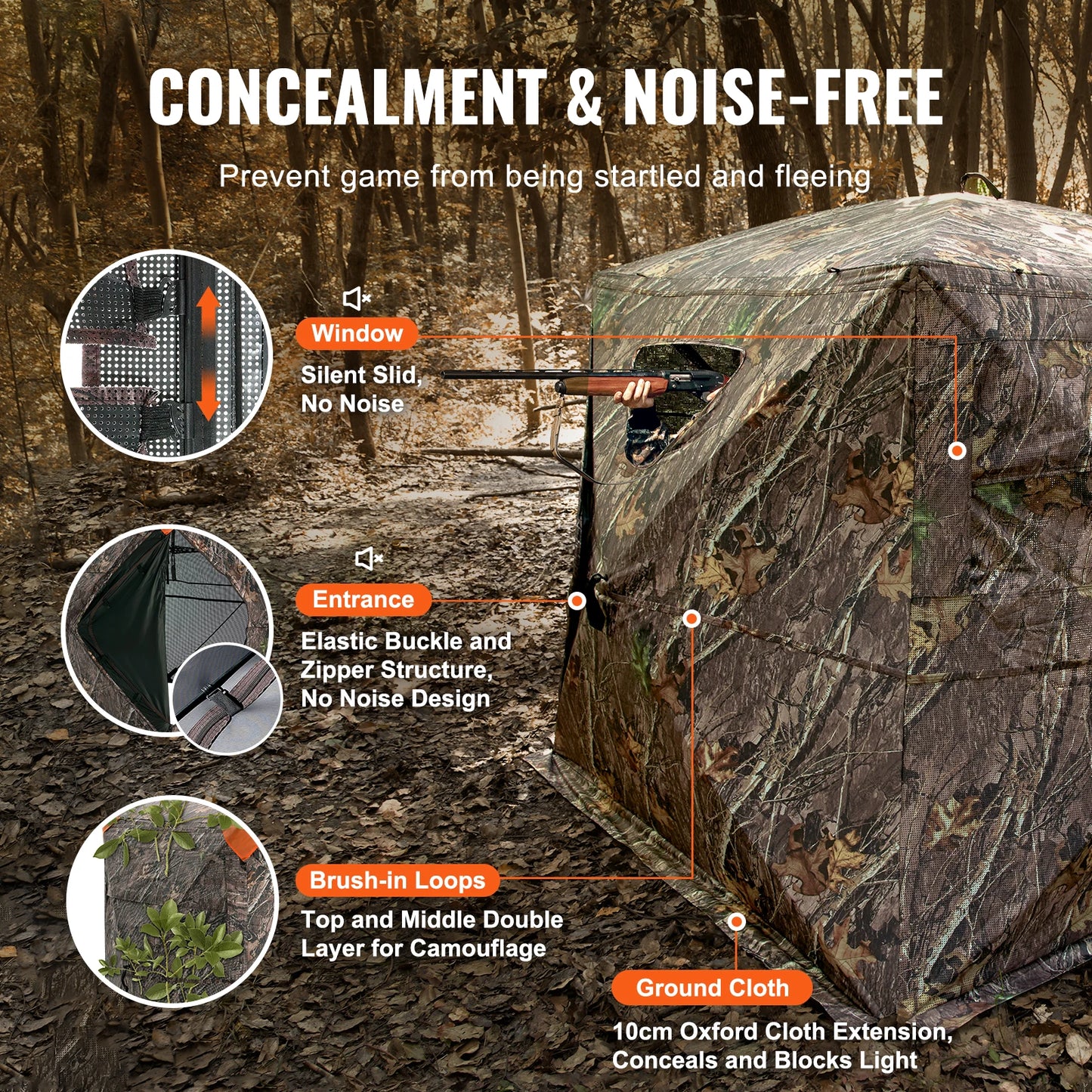 VEVOR Hunting Blind See Through Ground Blind Four To Five
