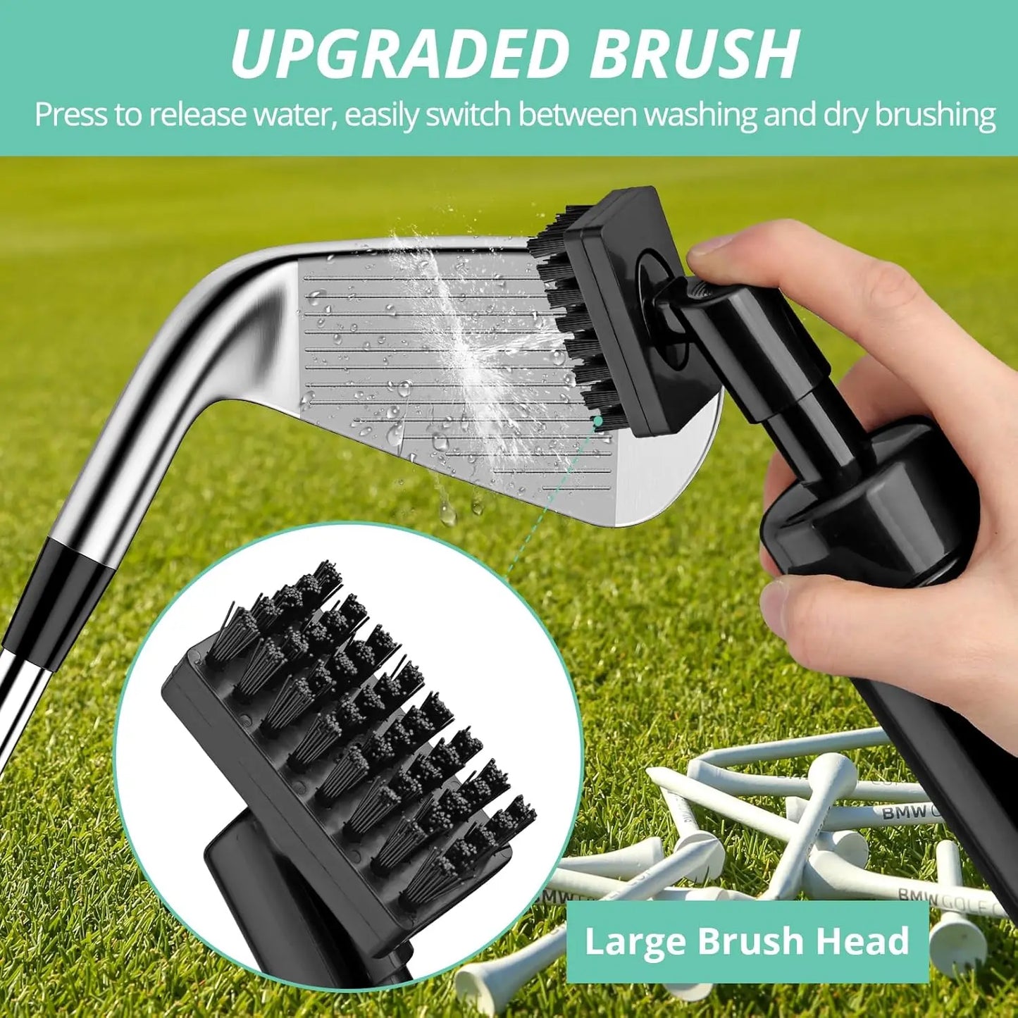 Golf Club Brush Cleaning Kit With Towel