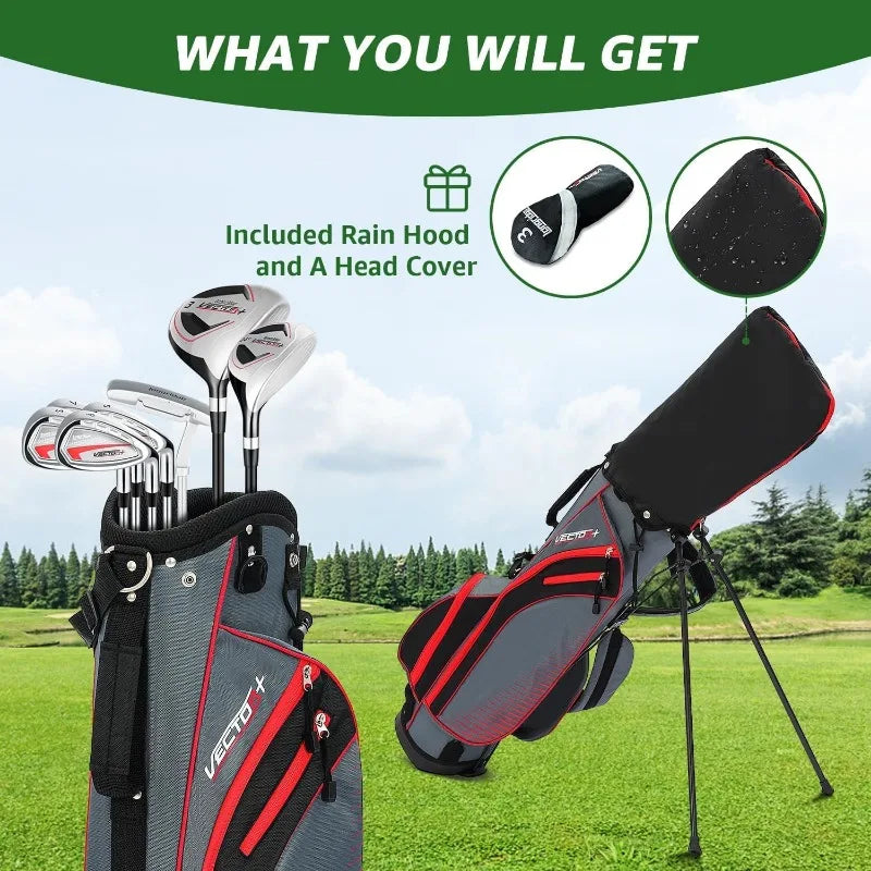 Pro Gear Sporting Goods 8Pc Mens Golf Club Set Stand Bag