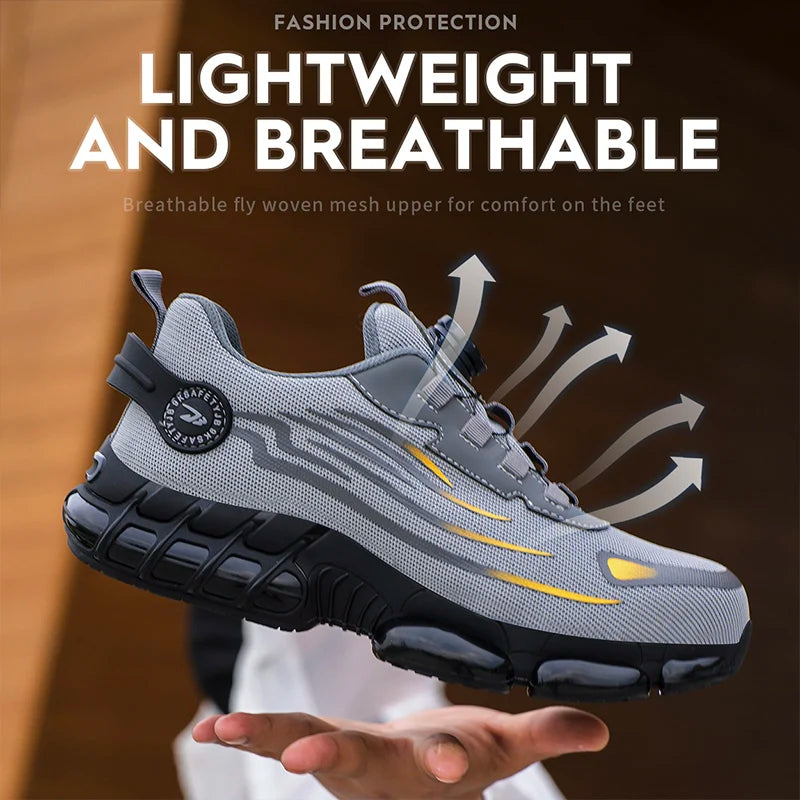 Pro Gear Sporting Goods Breathable Lace Free Safety Shoes