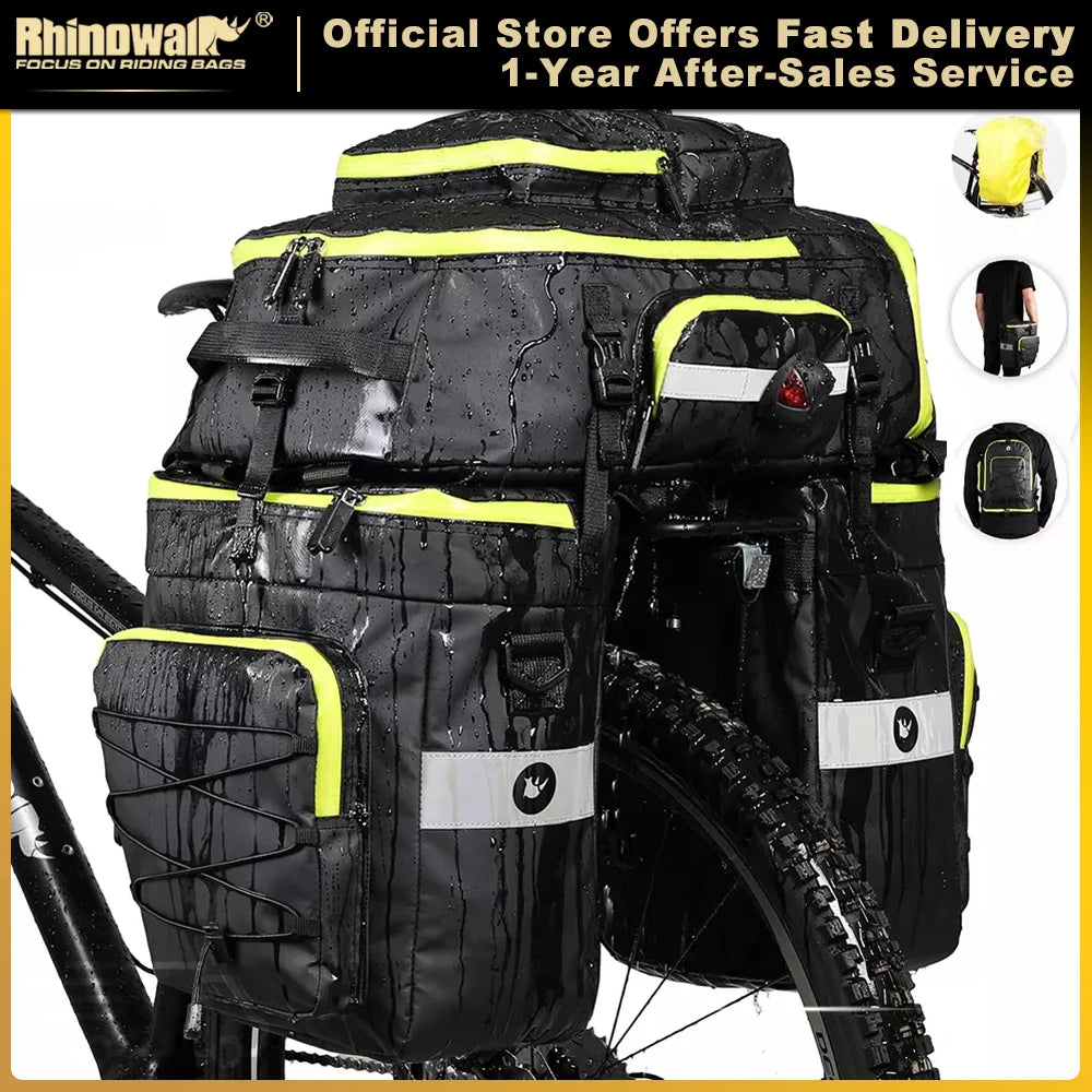 Rhinowalk Waterproof 3 In 1 Bike Pannier Rear Trunk Bag