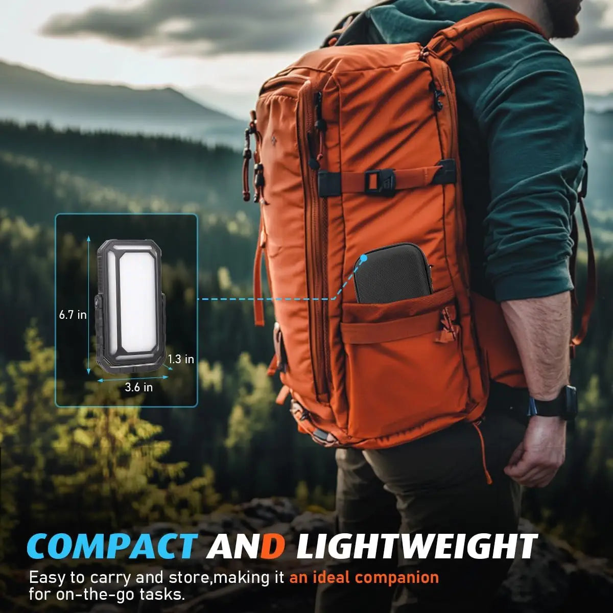 Rechargeable LED Camping Lantern With LCD