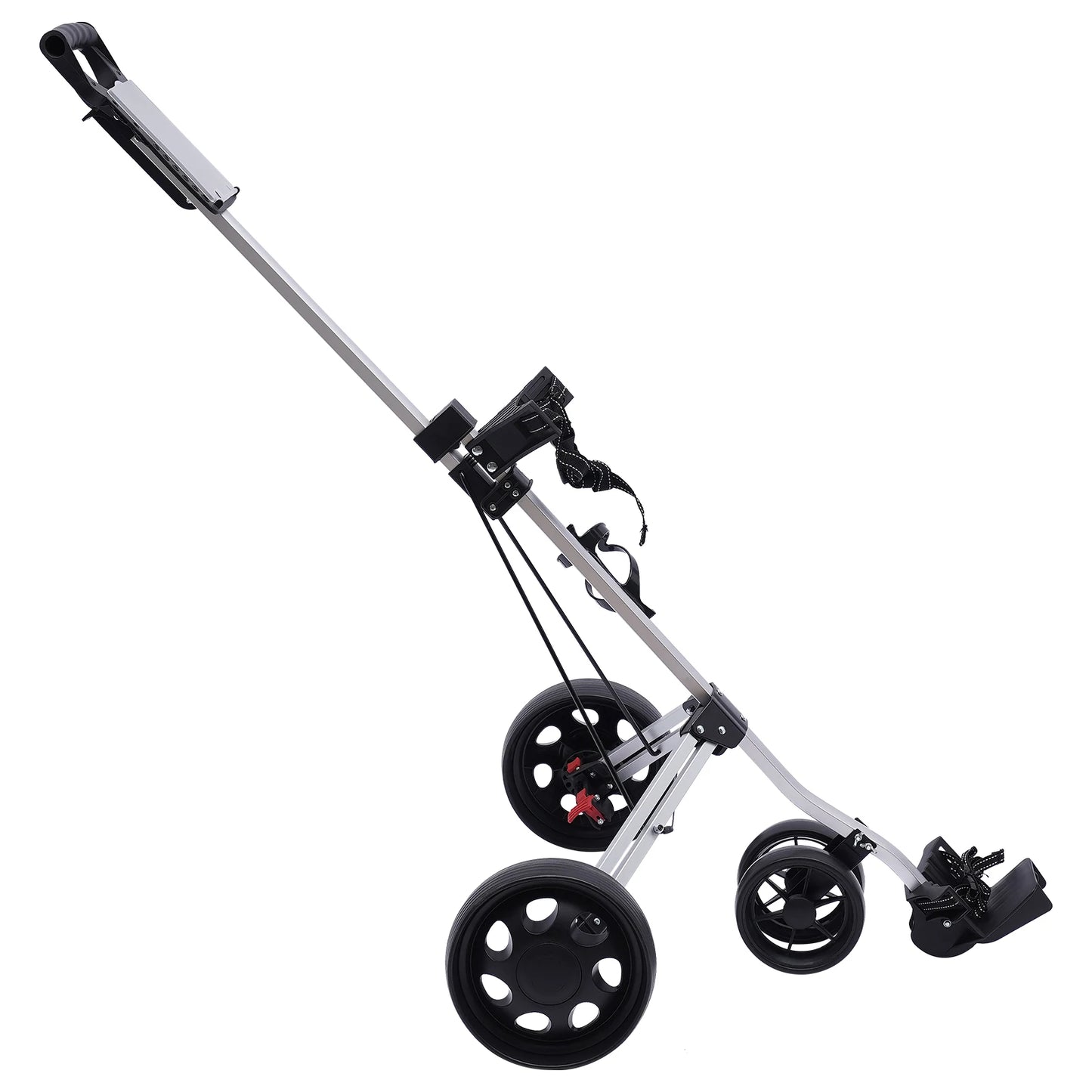 3 Wheel Golf Push Cart Portable Foldable With Bottle Holder
