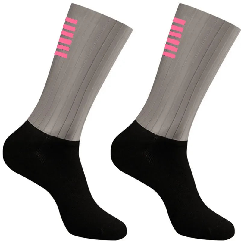 Whiteline Anti Slip Silicone Summer Aero Socks For Cycling And Running Men Unisex