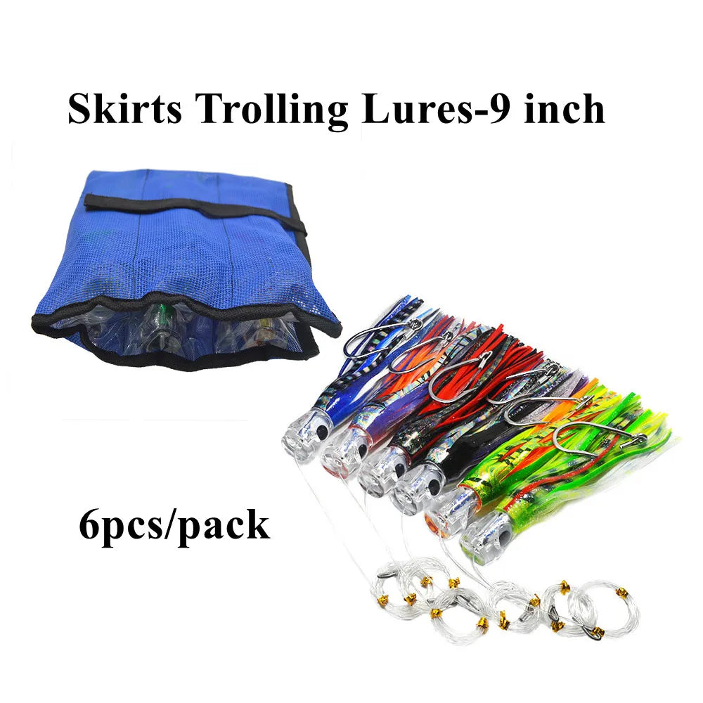 Kmucutie Fully Rigged Marlin Lures Set for Big Game Fishing