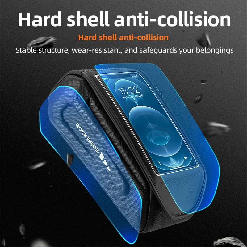 RockBros Waterproof Hard Shell Front Frame Bike Phone Bag